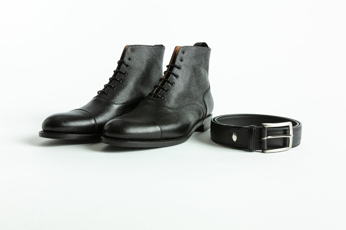 The James Boot in Black with Matching Belt