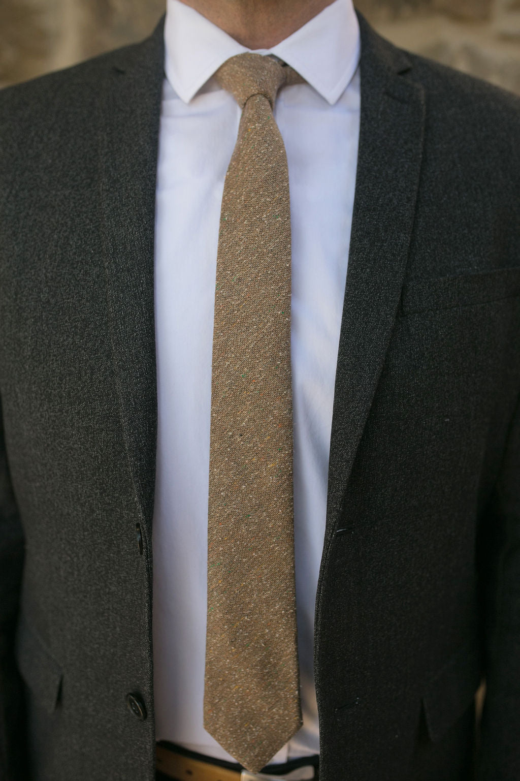 Jones Tweed Natural Tie