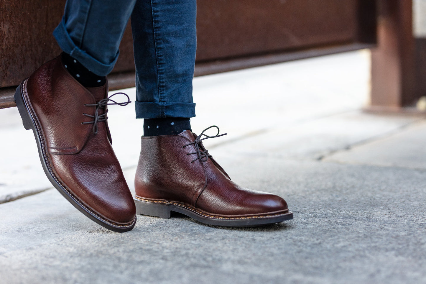 The Benjamin Boot in Scotch Grain Chestnut